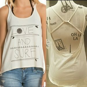 Rip Curl Mantra "Love & Surf" Tank Size Small NWT